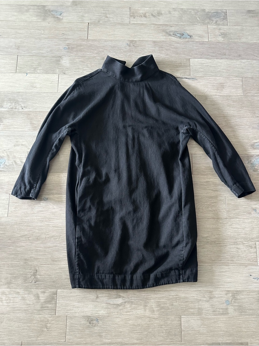 COS 100% Cotton Oversized Black Dress Size 2